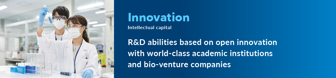 R&D abilities based on open innovation with world-class academic institutions and bio-venture companies