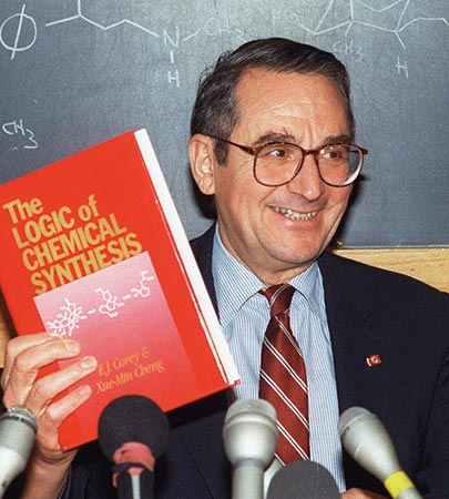 Professor Elias J. Corey (Harvard University) [1990 Nobel winner in Chemistry], who succeeded in total chemical synthesis of PGs